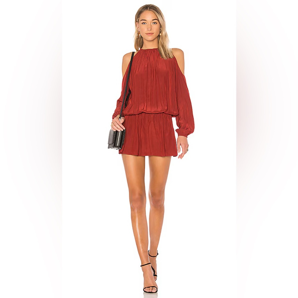 RAMY BROOK silky feel Lauren shoulder free dress